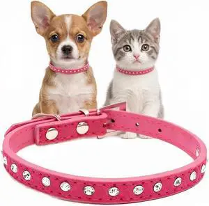 Bling XS Dog Collar,Diamond Rhinestone Sparkly Puppy Cat Collar Hot Pink | XS Dog Collar Bling Puppy Crystal Pet kitten Collars for Adjustable xsmall medium large breed girl female Hot Pink Bling XS Dog Collar,Diamond Rhinestone Sparkly Puppy Cat Collar Hot Pink | XS Dog Collar Bling Puppy Crystal Pet kitten Collars for Adjustable xsmall medium large breed girl female Hot Pink