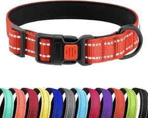Reflective Dog Collar, Quick-Release Buckle (Orange, 14-18 Inch) | Reflective Nylon, Swim-Safe, Quick-Release Buckle, for Small to Large Dogs & Puppies Reflective Dog Collar, Quick-Release Buckle (Orange, 14-18 Inch) | Reflective Nylon, Swim-Safe, Quick-Release Buckle, for Small to Large Dogs & Puppies