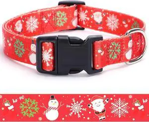 Christmas Dog Collar with Buckle Adjustable Safety Nylon Collars for Small Medium Large Dogs, Cute Stylish Girl Boy Christmas Dog Collar (Christma Red,L) Christmas Dog Collar with Buckle Adjustable Safety Nylon Collars for Small Medium Large Dogs, Cute Stylish Girl Boy Christmas Dog Collar (Christma Red,L)
