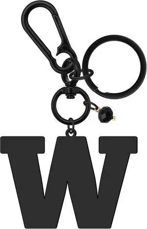 Initial Keyring Gifts Black Letter Keychain for Women Initial Letter Keyring for Backpack Black Keychain Initial Keyring Gifts Black Letter Keychain for Women Initial Letter Keyring for Backpack Black Keychain
