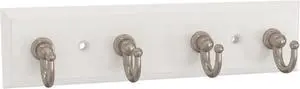 Franklin Brass Key Tidy (1-Pack) Pure White Holder 7' Wall Mount Small Item Rack 4 Hooks for Wall, Hallway, Entry Keychain Rail Organizer B46711K-PMN-R Franklin Brass Key Tidy (1-Pack) Pure White Holder 7' Wall Mount Small Item Rack 4 Hooks for Wall, Hallway, Entry Keychain Rail Organizer B46711K-PMN-R
