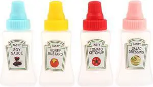 4Pcs Colorful Mini Cute Tomato Ketchup BottleSalad Dressing Tomato Containers Empty Ketchup and Mustard Syrup Dispenser for Adults Portable Small Sauce Container,Office Worker for Bento Box 4Pcs Colorful Mini Cute Tomato Ketchup BottleSalad Dressing Tomato Containers Empty Ketchup and Mustard Syrup Dispenser for Adults Portable Small Sauce Container,Office Worker for Bento Box