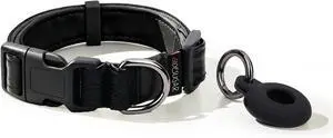 PU Dog Collar with Tracker Holder Soft Lightweight Breathable S | Pet Collars for Small Medium Dogs Puppy, Adjustable, Quick Release Buckle, Black PU Dog Collar with Tracker Holder Soft Lightweight Breathable S | Pet Collars for Small Medium Dogs Puppy, Adjustable, Quick Release Buckle, Black