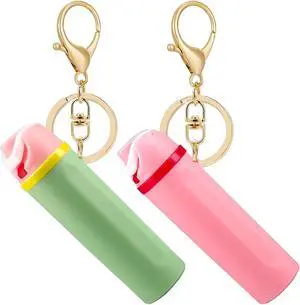 Mini Trendy Bottle Keychain Accessories Compatible with Owala Water Cute Tumbler Cup Chapstick Lip Balm Holder Charms Mini Trendy Bottle Keychain Accessories Compatible with Owala Water Cute Tumbler Cup Chapstick Lip Balm Holder Charms
