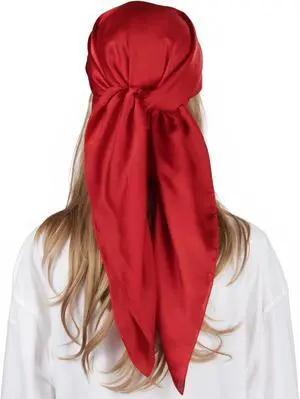 RIIQIICHY 35 Inch Head Scarf for Women Hair Scarf Like Silk Scarf Square Scarf Bandanas for Women RIIQIICHY 35 Inch Head Scarf for Women Hair Scarf Like Silk Scarf Square Scarf Bandanas for Women