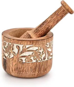 Mortal & Pestle Mango Wood Natural Wooden Mortar & Pestle Mixing Grinder Set Pill Crusher Kitchen Utensils Housewarming Gift Mortal & Pestle Mango Wood Natural Wooden Mortar & Pestle Mixing Grinder Set Pill Crusher Kitchen Utensils Housewarming Gift