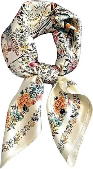 LECHI Satin Silk Hair Scarf, Soft Solid Color Headscarf Fashion Neck Scarf Bandana for Women Daily Accessory LECHI Satin Silk Hair Scarf, Soft Solid Color Headscarf Fashion Neck Scarf Bandana for Women Daily Accessory