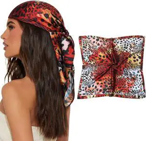 AWAYTR 27.5" Square Satin Head Scarf for Women Hair Scarf Silky Bandana | 70x70cm silk feel head scarf wrap. Ideal for women daily wear travel and sleeping. Soft premium hair protection accessory. AWAYTR 27.5" Square Satin Head Scarf for Women Hair Scarf Silky Bandana | 70x70cm silk feel head scarf wrap. Ideal for women daily wear travel and sleeping. Soft premium hair protection accessory.