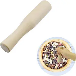 LiXiongBao Wooden Pestle Professional Artisan Hardwood Grinder Pestle Food Grinding Stick Spice Grinder Tool Kitchen Gadget for Bartender and Home Use LiXiongBao Wooden Pestle Professional Artisan Hardwood Grinder Pestle Food Grinding Stick Spice Grinder Tool Kitchen Gadget for Bartender and Home Use