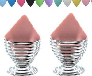 LanMa Beauty Sponge Blender Holder,(2 Pack Silver) Makeup Sponge Drying Stand Storage Egg Powder Puff Display Stand LanMa Beauty Sponge Blender Holder,(2 Pack Silver) Makeup Sponge Drying Stand Storage Egg Powder Puff Display Stand