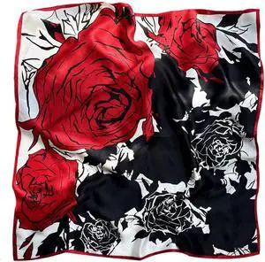 Hioyiwse Head Scarf For Women Hair Bandana 35" Large Square Satin Wrap Sleeping Neck Silk Satin Hair Scarves Lightweight Hioyiwse Head Scarf For Women Hair Bandana 35" Large Square Satin Wrap Sleeping Neck Silk Satin Hair Scarves Lightweight