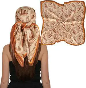 EXTREE Women's 35 inch Fashion Headscarf Silk Satin Scarf for Hair Wrapping at Night Bandana Square Scarf for Sleeping EXTREE Women's 35 inch Fashion Headscarf Silk Satin Scarf for Hair Wrapping at Night Bandana Square Scarf for Sleeping