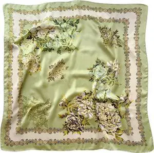 SmilerSmile 27.5" Silk Like Head Scarf For Women SmilerSmile 27.5" Silk Like Head Scarf For Women