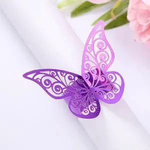 50pcs Laser Cut Butterfly Napkin Rings Holder for Dinners Tables Wedding Anniversray Party Decor Baby Bridal Shower Banquet Supply Sash Bows Tablecloth Paper Napkins (Purple, Butterfly) 50pcs Laser Cut Butterfly Napkin Rings Holder for Dinners Tables Wedding Anniversray Party Decor Baby Bridal Shower Banquet Supply Sash Bows Tablecloth Paper Napkins (Purple, Butterfly)