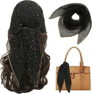 Fashion Head Scarf for Women Hair 35 Inch Square Head Scarf - 90s Style Bandana, Scarf Top & Shawl Wrap Fashion Head Scarf for Women Hair 35 Inch Square Head Scarf - 90s Style Bandana, Scarf Top & Shawl Wrap