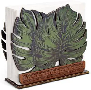 Wooden Napkin Holder Leaves Design Cute Sage Green Monstera Leaf Wood Napkin Holder for Table Paper Napkins Farmhouse Kitchen Dining Restaurant Tissue Dispenser Wooden Napkin Holder Leaves Design Cute Sage Green Monstera Leaf Wood Napkin Holder for Table Paper Napkins Farmhouse Kitchen Dining Restaurant Tissue Dispenser