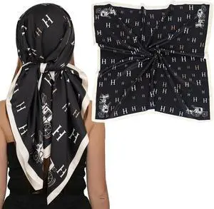 EXTREE Women's 35 inch Fashion Headscarf Silk Satin Scarf for Hair Wrapping at Night Bandana Square Scarf for Sleeping EXTREE Women's 35 inch Fashion Headscarf Silk Satin Scarf for Hair Wrapping at Night Bandana Square Scarf for Sleeping