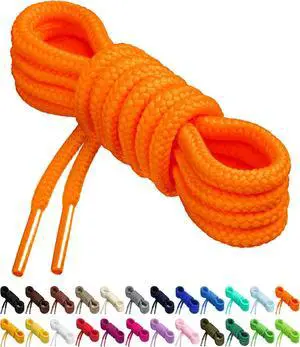 Birch Round Shoelaces for Sneakers, 27 Vibrant Colors, 4 Different Lengths, 1 Pair (2 Laces) - Polyester Blend Birch Round Shoelaces for Sneakers, 27 Vibrant Colors, 4 Different Lengths, 1 Pair (2 Laces) - Polyester Blend