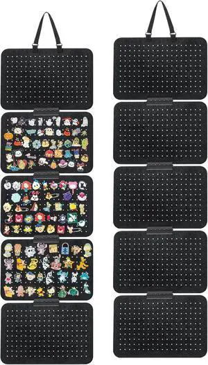 tutata Hanging Pin Collection Display Panel, Detachable Enamel Pin Pages | Badge Collection Display Holder, Soft Felt Panel, Black tutata Hanging Pin Collection Display Panel, Detachable Enamel Pin Pages | Badge Collection Display Holder, Soft Felt Panel, Black