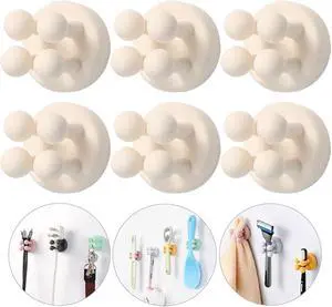 iBetterLife Toothbrush Holders Wall Mounted - 6Pcs Silicone Razor Holder for Shower Self Adhesive Cute Utility Hook for Hanging Towel Key Plug Cable for Kitchen Bathroom Office Dorm Room Essentials iBetterLife Toothbrush Holders Wall Mounted - 6Pcs Silicone Razor Holder for Shower Self Adhesive Cute Utility Hook for Hanging Towel Key Plug Cable for Kitchen Bathroom Office Dorm Room Essentials