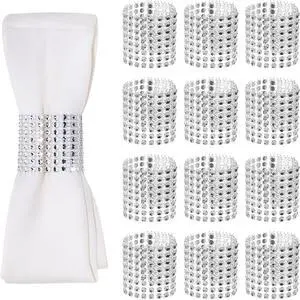Napkin Rings Bulk Penta Angel 50pcs Adjustable Self Adhesive Tapes Rhinestone Napkin Holders for Rolling Tableware Wedding Christmas Graduation Party Table Decoration (Sliver, 4×13cm) Napkin Rings Bulk Penta Angel 50pcs Adjustable Self Adhesive Tapes Rhinestone Napkin Holders for Rolling Tableware Wedding Christmas Graduation Party Table Decoration (Sliver, 4×13cm)