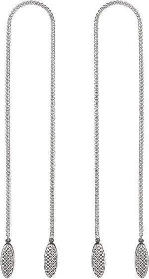 ZYAMY 2pcs Bib Holder Clips with Flexible Adjustable Chains Dental Bib Clip Metal Napkin Clip Chain, Allowing You to Safely Place the Napkin During Meal, Silver ZYAMY 2pcs Bib Holder Clips with Flexible Adjustable Chains Dental Bib Clip Metal Napkin Clip Chain, Allowing You to Safely Place the Napkin During Meal, Silver