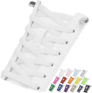 2 Pairs No Tie Elastic Shoe Laces, 6mm Tieless Shoelaces 2 Pairs No Tie Elastic Shoe Laces, 6mm Tieless Shoelaces