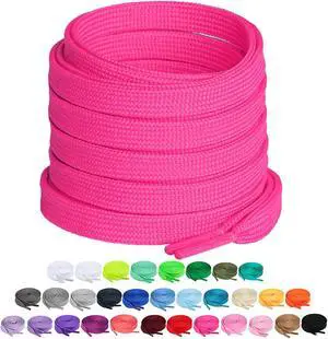 Booyckiy 2 Pairs 2/5" Flat Shoe Laces for Sneakers 31 Colors Shoelaces in 27"-72" Booyckiy 2 Pairs 2/5" Flat Shoe Laces for Sneakers 31 Colors Shoelaces in 27"-72"