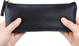 MROCO PU Leather Pencil Case, Small Zipper Pouch, Black | for Pencils, Pens, Markers, Makeup, Coins, Change, Water-resistant PU, Smooth zip, compact for school office travel MROCO PU Leather Pencil Case, Small Zipper Pouch, Black | for Pencils, Pens, Markers, Makeup, Coins, Change, Water-resistant PU, Smooth zip, compact for school office travel