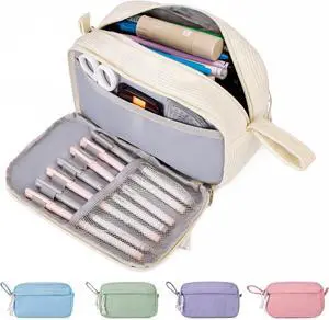 Big Capacity Pencil case,Soft Corduroy Pencil Bag with 3 Compartment,Pencil Pouch School Supplies Cute Pencil Box Pencil Bag for Teen Girls Boys College Big Capacity Pencil case,Soft Corduroy Pencil Bag with 3 Compartment,Pencil Pouch School Supplies Cute Pencil Box Pencil Bag for Teen Girls Boys College