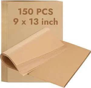 YQL 9x13 Inch Parchment Paper Sheets, 150PCS Disposable Air Fryer Liners | Pre-Cut Unbleached Baking Paper Liners for Quarter Sheet Pans, Air Fryers, Ovens and Steamers, Food-Safe Paper for Cooking YQL 9x13 Inch Parchment Paper Sheets, 150PCS Disposable Air Fryer Liners | Pre-Cut Unbleached Baking Paper Liners for Quarter Sheet Pans, Air Fryers, Ovens and Steamers, Food-Safe Paper for Cooking