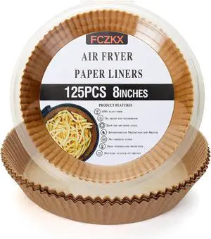 Air Fryer Paper Liners 125Pcs 8-inch Non stick and oil resistant round lined air fryer parchment paper easy to clean, durable, food grade - suitable for air fryers, ovens and microwaves (Round) Air Fryer Paper Liners 125Pcs 8-inch Non stick and oil resistant round lined air fryer parchment paper easy to clean, durable, food grade - suitable for air fryers, ovens and microwaves (Round)