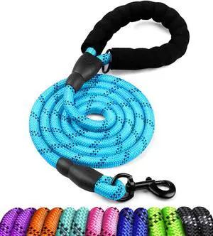 COOYOO Dog Leash 5/6 FT with Comfortable Padded Handle and Highly Reflective Threads for Small Medium and Large Dogs COOYOO Dog Leash 5/6 FT with Comfortable Padded Handle and Highly Reflective Threads for Small Medium and Large Dogs