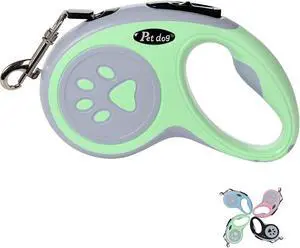 5M/16FT Retractable Dog Leash for Small Medium Dog, Green | Strong Nylon Tape, 360 Tangle-Free, One-Handed Brake, Pause, Lock, Fit for Dog Under 15 kg/33 lbs, Exquisite Package 5M/16FT Retractable Dog Leash for Small Medium Dog, Green | Strong Nylon Tape, 360 Tangle-Free, One-Handed Brake, Pause, Lock, Fit for Dog Under 15 kg/33 lbs, Exquisite Package