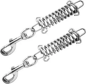 Dog Leash Metal Shock Absorbing Spring Chew Proof Dog Chain,Camping Tent Springs Buckle Set Springs.Porch Swing Springs Buckle for Securing Tarps Tents Sunshade and Large Dogs (2 Pack) Dog Leash Metal Shock Absorbing Spring Chew Proof Dog Chain,Camping Tent Springs Buckle Set Springs.Porch Swing Springs Buckle for Securing Tarps Tents Sunshade and Large Dogs (2 Pack)