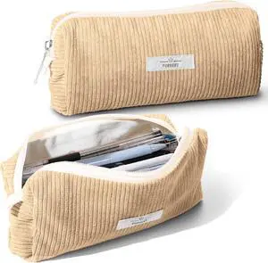 Soft Corduroy Pencil Case Pouch - Small Stationery Pen Bag Apricot | Cute Aesthetic Design, Smooth Zipper, Compact Makeup Pouch, Ideal for School, Daily Use, Travel, for Girls, Boys, Students Soft Corduroy Pencil Case Pouch - Small Stationery Pen Bag Apricot | Cute Aesthetic Design, Smooth Zipper, Compact Makeup Pouch, Ideal for School, Daily Use, Travel, for Girls, Boys, Students