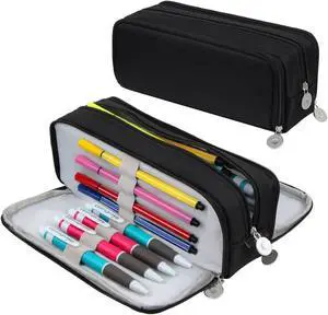 Chelory Big Capacity Pencil Case Large Storage Pencil Bag Pouch Marker 3 Compartment Stationery Pen Cases Holder for Adults Office Organizer Gifts Chelory Big Capacity Pencil Case Large Storage Pencil Bag Pouch Marker 3 Compartment Stationery Pen Cases Holder for Adults Office Organizer Gifts
