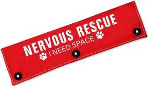 Rescue I Need Space Funny Red Dog Leash Sleeve Wrap Dog Walking Accessory - Pet Birthday Gift - Gift for Dog Owner and Lover Rescue I Need Space Funny Red Dog Leash Sleeve Wrap Dog Walking Accessory - Pet Birthday Gift - Gift for Dog Owner and Lover