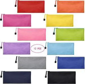 SRainbowPP Zipper Waterproof Bag Pencil Pouch, 12 Pieces, 12 Colors | Cosmetic Makeup, Bills, Office Supplies, Travel Accessories, Daily Household Supplies SRainbowPP Zipper Waterproof Bag Pencil Pouch, 12 Pieces, 12 Colors | Cosmetic Makeup, Bills, Office Supplies, Travel Accessories, Daily Household Supplies