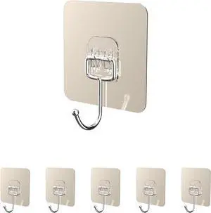 5-Pack Adhesive Lid Holder Hooks Compatible with Caraway Pan, Wall Hangers Without Nails, Self Adhesive Hooks Heavy Duty, Self-Adhesive Traceless Clear, Multiple Uses for Bathroom, Kitchen and Office 5-Pack Adhesive Lid Holder Hooks Compatible with Caraway Pan, Wall Hangers Without Nails, Self Adhesive Hooks Heavy Duty, Self-Adhesive Traceless Clear, Multiple Uses for Bathroom, Kitchen and Office