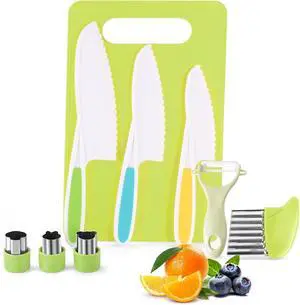 9PCS Montessori Kitchen Tools Cookware Baking Toy, Kids Knife Set for Real Cooking with Cutting Boards, Crinkle Cutte, Y Peeler, Serrated Edges Plastic Toddler Knife Kid Safe Knives 9PCS Montessori Kitchen Tools Cookware Baking Toy, Kids Knife Set for Real Cooking with Cutting Boards, Crinkle Cutte, Y Peeler, Serrated Edges Plastic Toddler Knife Kid Safe Knives