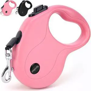 enrgticdg 16Ft Retractable Dog Leash,Light Weight Leash for Small to Medium Dogs/Cats Up to 50lbs,Stainless Steel Spring Strong Nylon Tape, Tangle Free, One-Handed Brake.(Pink-Black) enrgticdg 16Ft Retractable Dog Leash,Light Weight Leash for Small to Medium Dogs/Cats Up to 50lbs,Stainless Steel Spring Strong Nylon Tape, Tangle Free, One-Handed Brake.(Pink-Black)