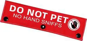 Advivio Do Not Pet No Hand Sniffs Red Funny Dog Leash Sleeve, Service Dog Leash Sleeve, Pet Birthday Pet Owner Gift Advivio Do Not Pet No Hand Sniffs Red Funny Dog Leash Sleeve, Service Dog Leash Sleeve, Pet Birthday Pet Owner Gift