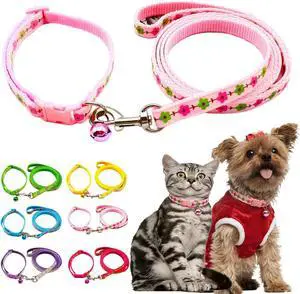 Dog Collar with Bell, Girl Puppy Leash Nylon Small Dog Collars Bell, Pink | Leash for Small Dogs, Kitten Collar Adjustable For XXS XS S Tiny Little Puppies Animals Dog Collar with Bell, Girl Puppy Leash Nylon Small Dog Collars Bell, Pink | Leash for Small Dogs, Kitten Collar Adjustable For XXS XS S Tiny Little Puppies Animals