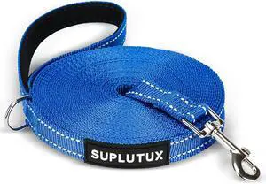 Reflective Dog Leash10FT/16FT/30FT/50FT/100FT Durable Nylon Training Leash with Heavy-Duty Metal Clasp, High Visibility for Night Walking, Perfect for Small, Large Dogs (Blue, 10FT) Reflective Dog Leash10FT/16FT/30FT/50FT/100FT Durable Nylon Training Leash with Heavy-Duty Metal Clasp, High Visibility for Night Walking, Perfect for Small, Large Dogs (Blue, 10FT)