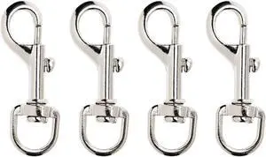 Penta Angel 4Pcs Dog Leash Clasp Heavy Duty Snap Hooks Clips Pet Leashes Key Chain with Spring Buckle for Linking Pet Collar (4 PCS) Penta Angel 4Pcs Dog Leash Clasp Heavy Duty Snap Hooks Clips Pet Leashes Key Chain with Spring Buckle for Linking Pet Collar (4 PCS)