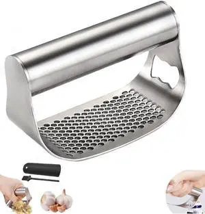 Garlic Press Set,Garlic Press Rocker Heavy Duty Stainless Steel Garlic Mincer, Garlic Chopper with Peeler And Cleaning Brush for Smash Garlic Kitchen Tools(1Set) Garlic Press Set,Garlic Press Rocker Heavy Duty Stainless Steel Garlic Mincer, Garlic Chopper with Peeler And Cleaning Brush for Smash Garlic Kitchen Tools(1Set)