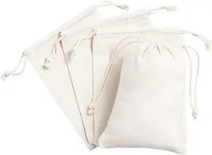 Heavy Duty Cotton Drawstring Bags 4-Pack - 270 GSM Thick Cloth Pouches for Gifts, Travel, Dice, Jewelry, Laundry - Double Drawstring (Natural Beige, 5 x 7 Inches) Heavy Duty Cotton Drawstring Bags 4-Pack - 270 GSM Thick Cloth Pouches for Gifts, Travel, Dice, Jewelry, Laundry - Double Drawstring (Natural Beige, 5 x 7 Inches)