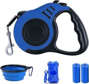 Retractable Dog Leash, 10 FT Dog Leash for Small Medium Dogs up to 22lbs, Pet Tape with Anti Slip Handle and Lock Nylon, 1 Silicone Dog Bowl, 1 Dispenser, 2 Waste Bag Retractable Dog Leash, 10 FT Dog Leash for Small Medium Dogs up to 22lbs, Pet Tape with Anti Slip Handle and Lock Nylon, 1 Silicone Dog Bowl, 1 Dispenser, 2 Waste Bag