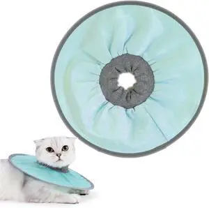 Ultra-Light Cat Recovery Collar - Waterproof Neck Cones After Surgery, Adjustable Flat Elizabethan Collars for Kitten Cats Puppy Rabbits, Mint Green, M Size Ultra-Light Cat Recovery Collar - Waterproof Neck Cones After Surgery, Adjustable Flat Elizabethan Collars for Kitten Cats Puppy Rabbits, Mint Green, M Size